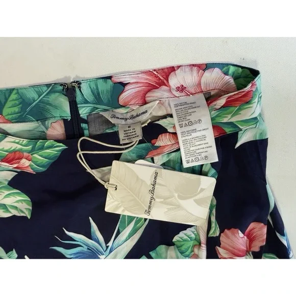 New! Tommy Bahama Floristic Approach Maxi Skirt Women's Size 8 Asymmetrical Hem - Picture 4 of 7